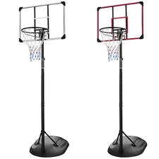 Portable Basketball Hoop Outdoor Goals System Adjustable, 32in Backboard& Wheels