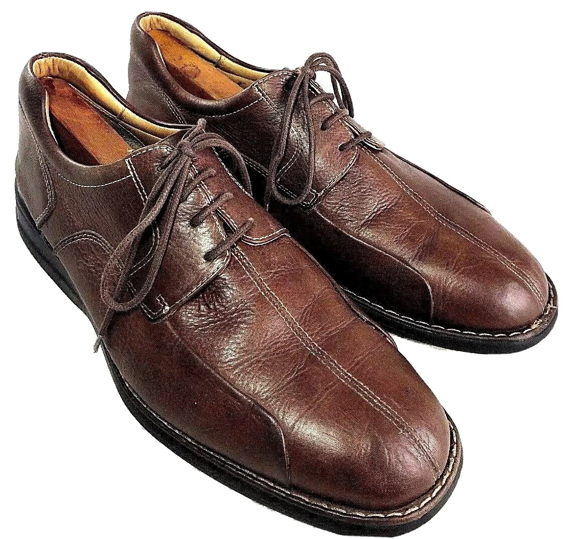 SAOLA Abito Oxford Johnston & Murphy 20 7223 marrone punta bicicletta uomo taglia 9 5 M