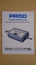 Sencore PR50 Audio Prescaler Operation Application Pocket Manual 7E B3 
