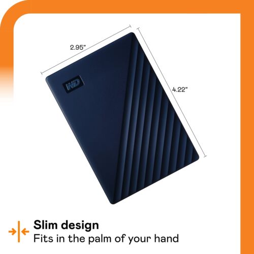 Wd 4Tb My Passport For Mac, Navy, Portable External Hard Drive With Ba Personal - Picture 3 of 6