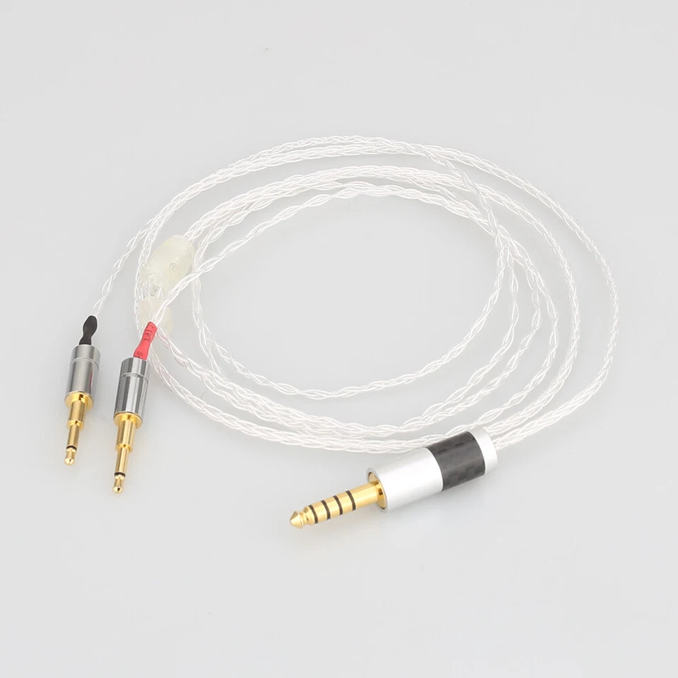 3.5/2.5/4.4 Balanced 8core Silver Plated Headphone Upgrade Cable for Oppo PM-1 - Image 2 of 4