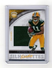 TREVOR DAVIS 2016 Crown Royale JUMBO ROOKIE SILHOUETTES JERSEY #3 GREEN BAY