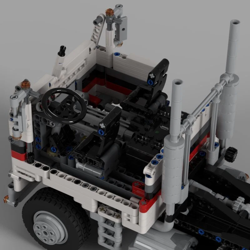 Truck with Rotating V6 Piston Engine and Full Suspension 1664 Pieces MOC-104414 - Image 4 of 4