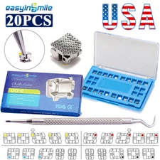 Dental Orthodontic Self-ligating Brackets MINI Metal Braces PassiveROTH/MBT 022 