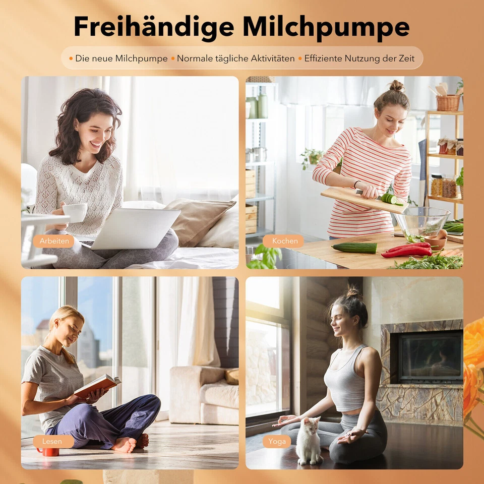 Tragbare Elektrische Milchpumpe freihändig tragbare elektrische Milchpumpe 4Modi - Bild 4 von 4