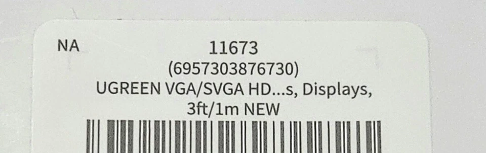 New VGA SVGA HD15 Male To Male Video Coaxial Monitor Cable 1080P Full HD 3ft - Image 2 of 4