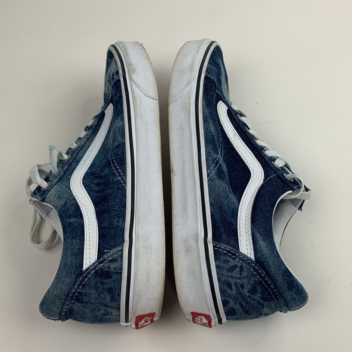 Vans Denim Blue acid wash lace up sneakers Size 9.5 (Mens 8