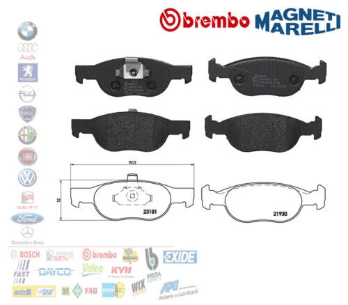 Pastillas de freno aftermarkets Brembo para coches