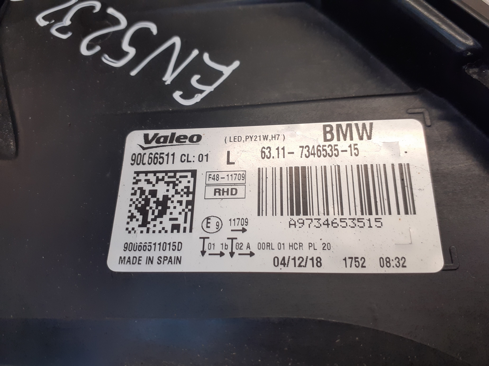 BMW X1 F48 Halogen Passenger Side Headlight 7346535 Spares for  