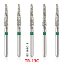 50*Dental Taper Round End Diamond Burs for High Speed Handpiece FG 1.6mm TR-13C
