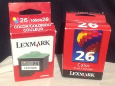 Genuine Lexmark 26 Color Ink Cartridges Lot of 2 New
