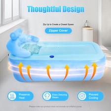 Aufblasbare Badewanne Duschbadewanne mobil Spawanne Bade 160 cm Indoor Outdoor