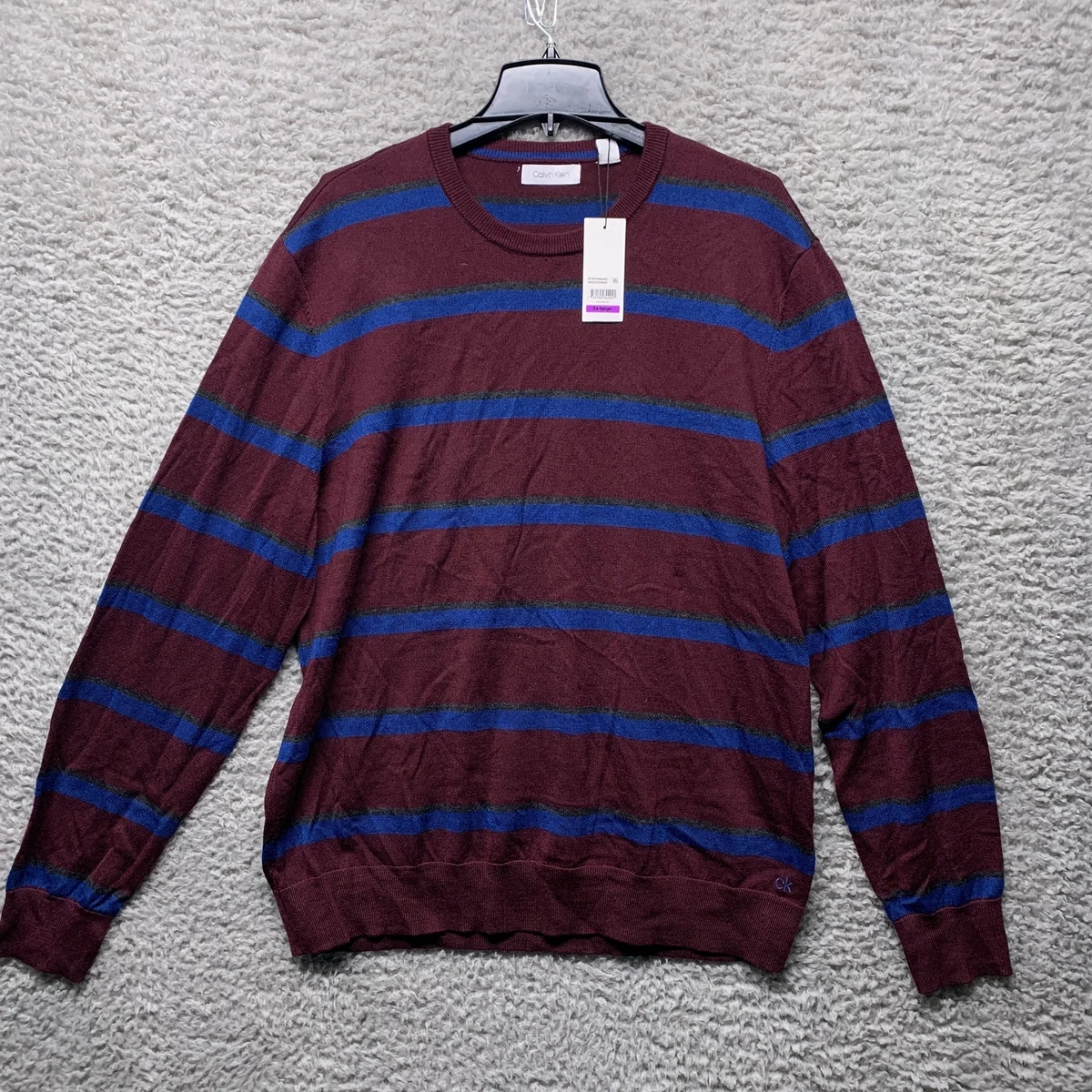 Maroon clearance striped sweater