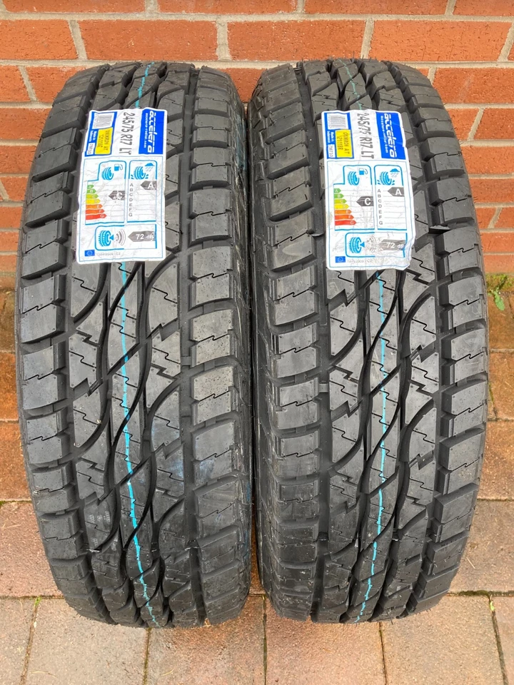 2 x LT245/75R17 121R AT ACCELERA ALL TERRAIN TYRES 245/75R17 121R 10PLY!