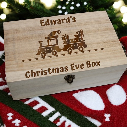 Scatola Vigilia di Natale Personalizzata in Legno Incisione Laser per Bambini Natale - Foto 11 di 19
