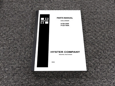 Hyster H250E Challenger Forklift Parts Catalog Manual