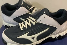 👟 Mizuno 9-Spike Swift 5 Women’s Metal Softball Clear6.5Navy/White🆕AS SHOWN