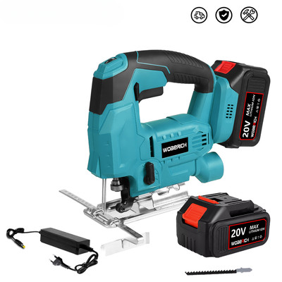 Cordless Jigsaw Electric Jig Saw Portable Multi-Function Woodworking Power Tool