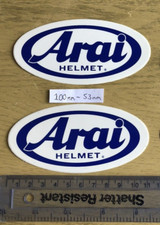 Arai Helmet Stickers x2 decal, helmet, bike, wall, laptop, toolbox