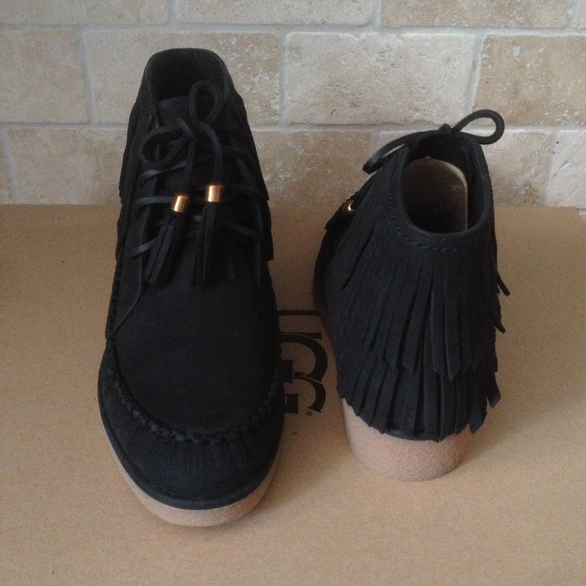 Ugg caleb leather wedge best sale bootie