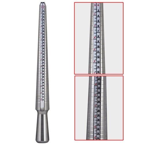 Metal Ring Sizer Guage Mandrel Finger Sizing Stick Measure Standard Tool - Picture 20 of 44