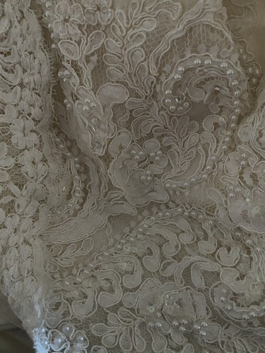 Vintage Bridal Dress Wedding Gown Pearl, Beaded, Sequins, Lace Sweetheart Bride - Picture 11 of 19