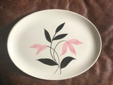 VINTAGE STETSON CREATION HAND PAINTED OVAL PLATTER 13.5  