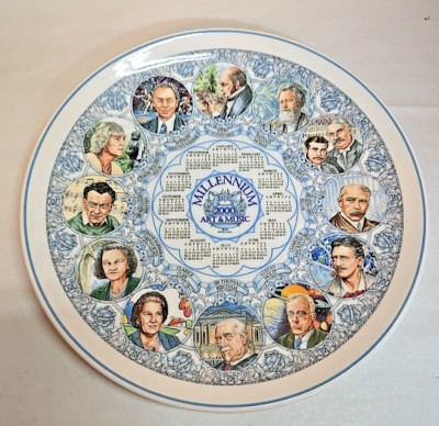 Vintage Wedgewood 2000 Calendar Plate; ''Millenium Art & Music''