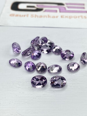 Pink Amethyst Facettiert Oval Schnitt Locker Edelstein 9x7MM Natürlich 18