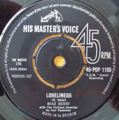 Mike Berry With The Outlaws Dont You Think Its Time Vinyl Single 7inch