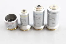 Leica C Plan 4x 10x 40x 100x Microscope Objective Set Lot Infinity M25