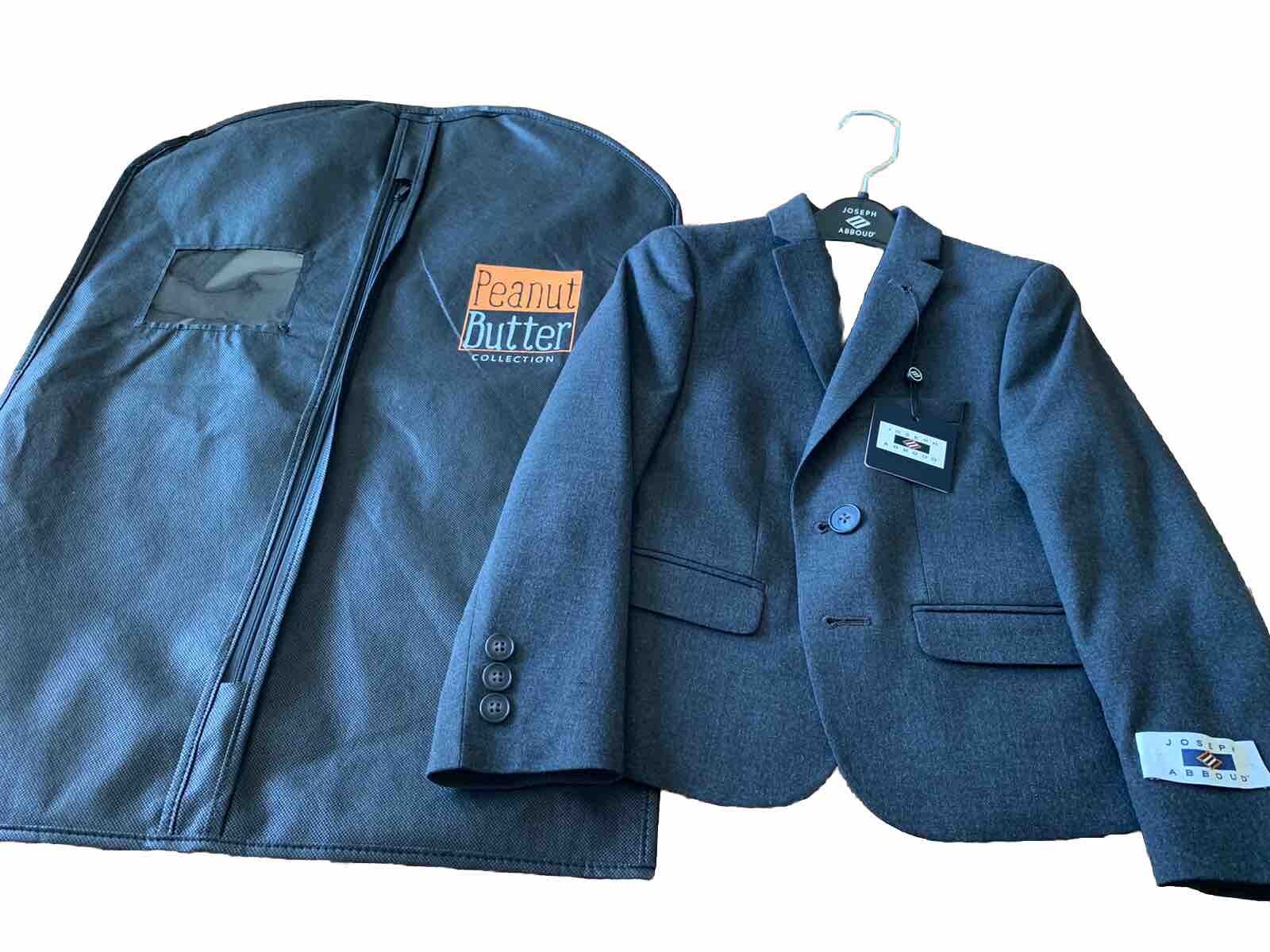 Joseph Abboud Charcoal Gray Grey Suit Coat Only Jacket Boys Size 4 Wedding NWT