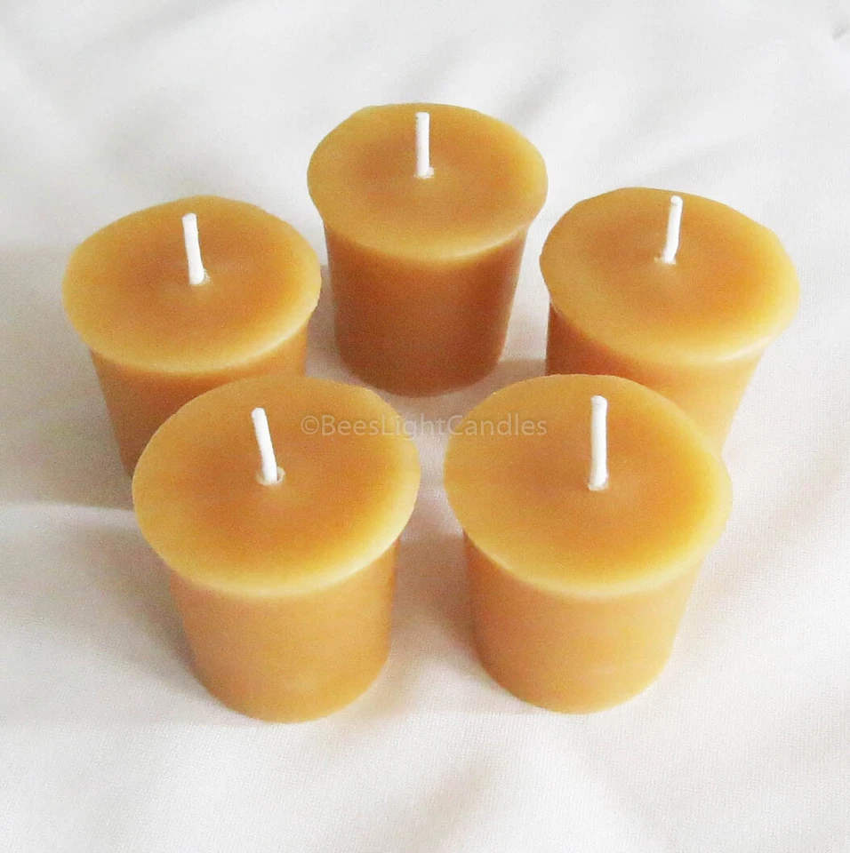 🐝 Velas votivas 100 % cera de abejas/EE. UU. aroma a miel de emergencia larga combustión a granel 🐝 Foto 3 de 4