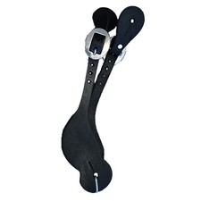 New Men's Black Western Contour Spur Straps w/Stainless Steel Hardware New Men's Black Western Contour Spur Straps w/Stainless Steel Hardware - Image 1