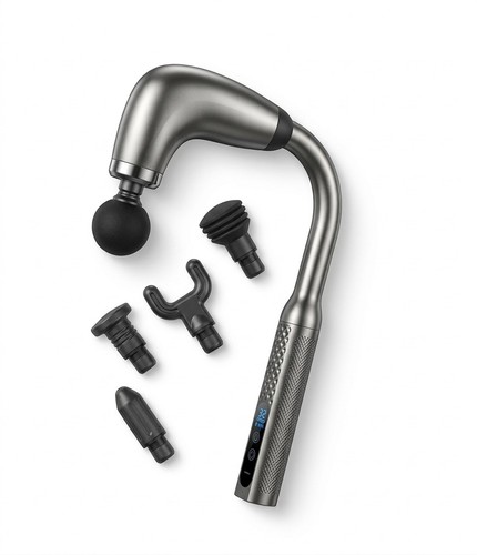 Hook Fascia Deep Tissue Percussion Massage Gun with Extended Handle 9-Speed