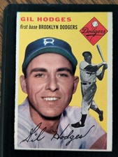 1954 Topps Gil Hodges #102 Brooklyn Dodgers VG Vintage Baseball Card