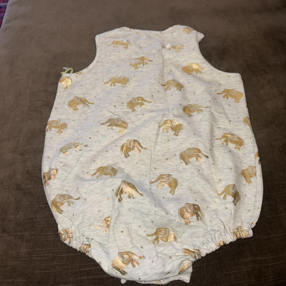 Huevo Susan Lazar Elefante Lámina Oro Estampado Tejido Burbuja 6 Meses Bebé Foto 3 de 3