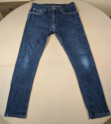 Levi's 512 Jeans Mens 32x32 Blue Dark Wash Slim Tapered Denim Casual Pants