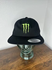 Monster Energy Drink Logo Snapback Hat Y2K Streetwear Skate Cap