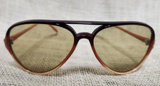 Vintage Japan Skiing Sunglasses, 60s or 70s, Orange, Brown and Tan frames, 401