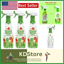 Organic Produce Wash 16oz Pack of 3 | Residue-Free Fruit & Veggie Cleaner