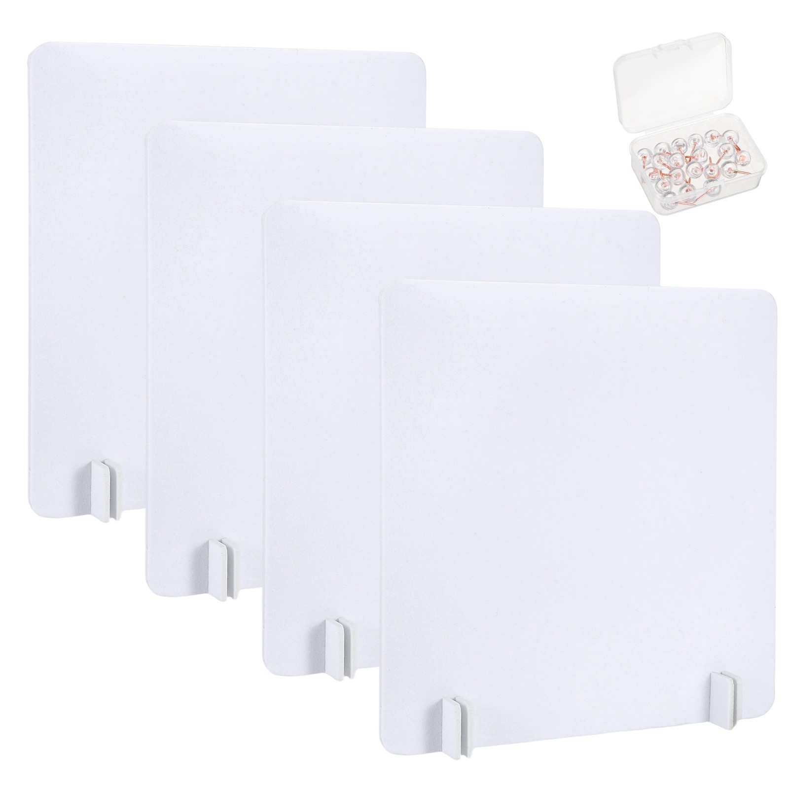 4 Pack 60 x 60cm / 23.62 x 23.62" Acoustic Desk Divider for Office, White