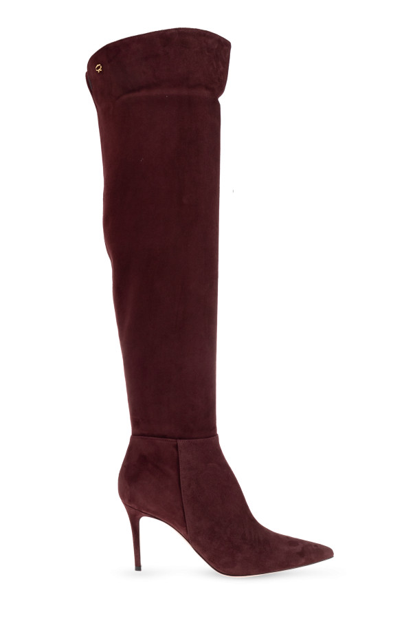 Gianvito Rossi - Women - Leather heeled boots  Jules  - Burgundy