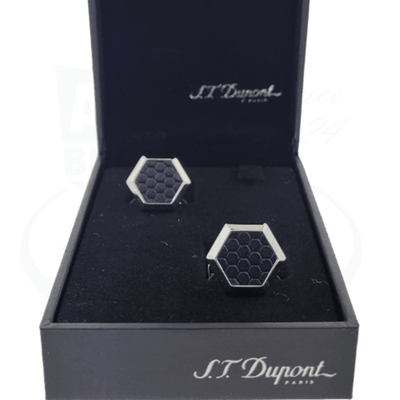 S.T. Dupont Tony Stark Cufflinks, Leather and Palladium