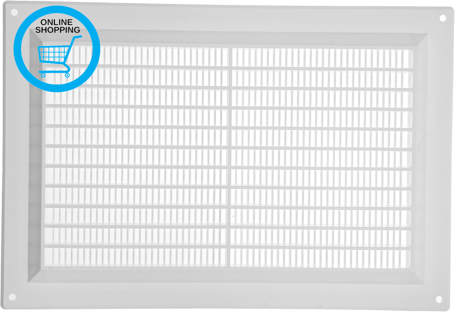 250 X 170 Mm / 10"" X 7"" Inch Rectangular Plastic Air Vent Cover, Louvered Wall G