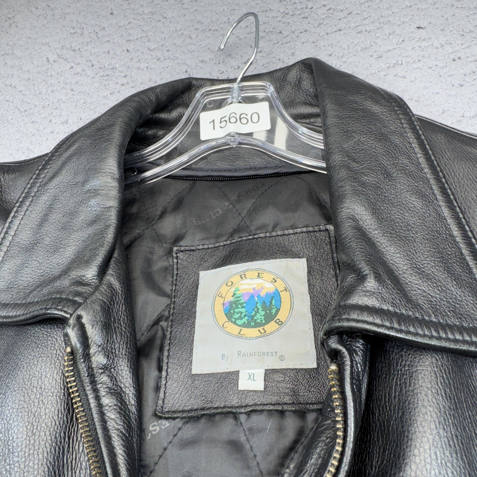 Rainforest Leather Jacket Men Extra Large Biker F… - image 3