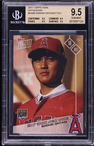 2017 Topps Now Exclusive Offseason Shohei Ohtani #OS-80 BGS 9.5 True Gem Mint RC
