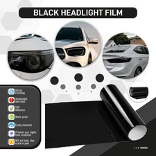Black Headlight Taillight Fog Light Tint Vinyl Film Car Lights Cover Protection