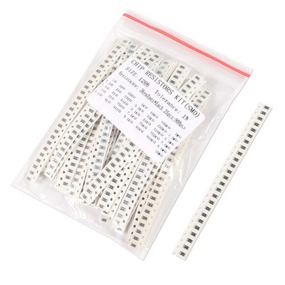900PCS SMD Resistor Kit, 36 Values (1 to 10M Ohm), 1/4W Chip Resistors