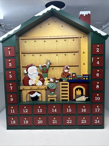 Kirkland Calendario dell'Avvento di Natale 3D Officina di Babbo Natale in Legno - 24" Completo - Foto 6 di 9